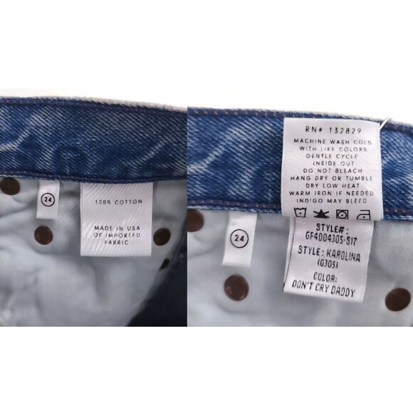 GRLFRND Karolina High-Rise Raw Edge Jeans 24 XXS Dont Cry Daddy $225 - Picture 15 of 16
